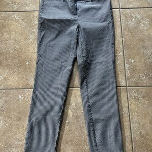 Cynthia Rowley Blue & White Gingham Cropped Pants